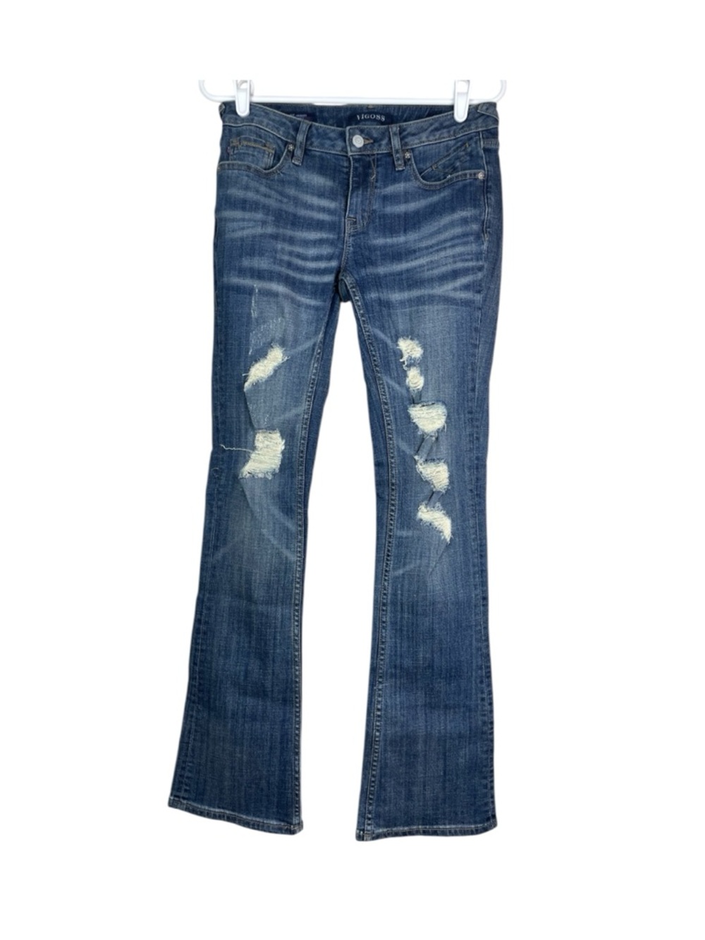 Vigoss Jagger Slim Bootcut Distressed Jeans Women’s Size W26 L33